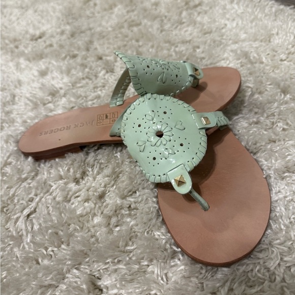 Jack Rogers Green Sandals Size 10 - Picture 1 of 11